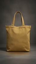 Canvas Tote Bag in Verwaschenem Senfgelb